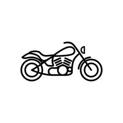 Fototapeta premium motorcycle bigbike cruiser icon on white background