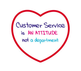 Customer Service quote in the heart