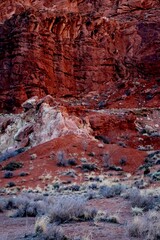red rocks on mountain