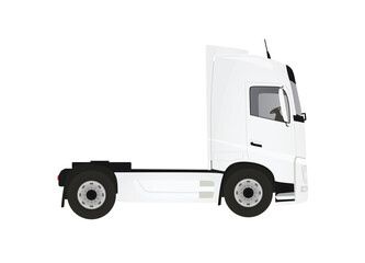 White delivery truck. vector illustration