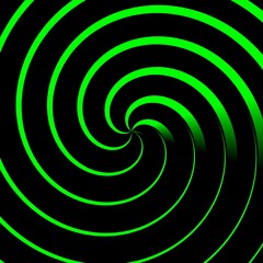 colour gradient emerald green thin diagonal lines on jet black background with spiral effects