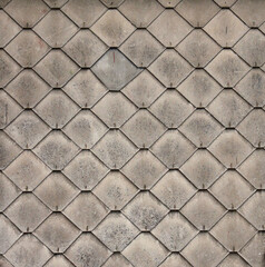 Fototapeta premium Texture of a roof with old roof tiles.