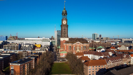 Obraz premium St Michaels Church in Hamburg St Pauli - travel photography