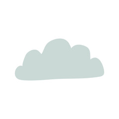 Cute vector cloud, boho nursery clipart. Hand drawn doodle illustration. Cartoon kids clipart for baby shower, kids bedroom decor, birthday party or textile of apparel.