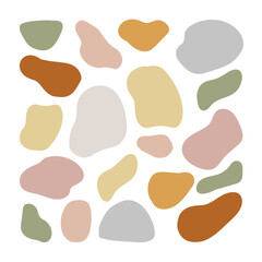 Cute vector abstract shape, boho nursery clipart. Hand drawn doodle illustration. Cartoon kids clipart for baby shower, kids bedroom decor, birthday party or textile of apparel.