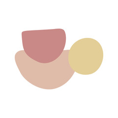 Cute vector abstract shape, boho nursery clipart. Hand drawn doodle illustration. Cartoon kids clipart for baby shower, kids bedroom decor, birthday party or textile of apparel.