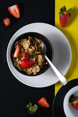 Breakfast Oat cereal with strawberry 