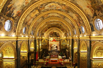 Fototapeta na wymiar La co-cathédrale Saint-Jean à la Valette, Malte