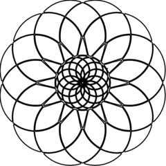 Chip carving rosette for cnc carving, pattern, laser cutting, vector template, wall decor, hanging, stencil, engraving