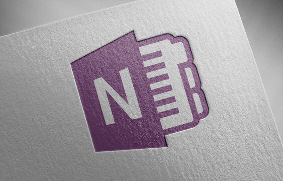 onenote-icon_1 on paper texture