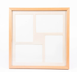 Blank picture frame on a white background