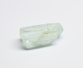 Aquamarine natural raw gemstone crystal