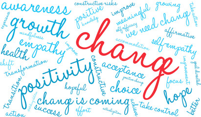 Change Word Cloud on a white background. 