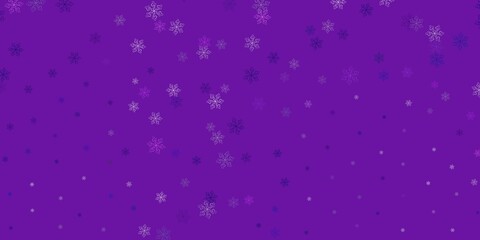 Light purple vector doodle background with flowers.