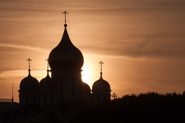 Church of Christ the Savior in Moscow at sunset. Russia - 402371355