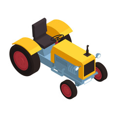 Isometric Tractor Illustration