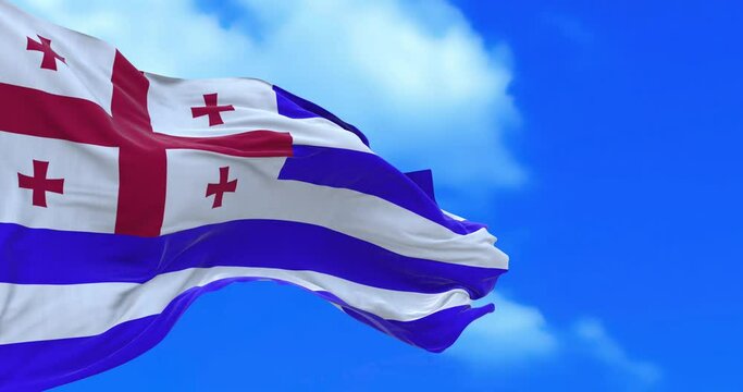 Seamless loop of Ajaria flag.