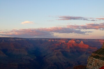 Fototapeta na wymiar Red sunset at the grand canyon