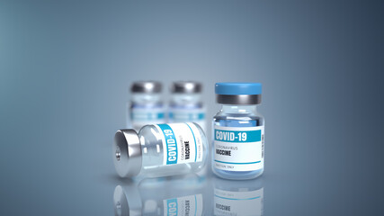 3d illustration of vaccine for covid-19