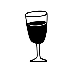 Champagne glasses. vector illustration in doodle style. Design for Valentine's Day, New Year, Birthday, Holidays
