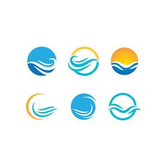Natural Water wave Logo