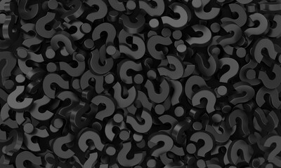 question marks background (3D render)