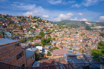 Casas de la Comuna 13 en Medellín, Colombia