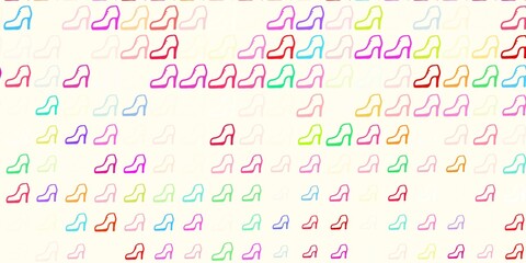 Light green, red vector background with woman symbols.