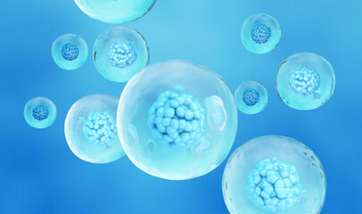 Human Stem Cell. 3D Rendering