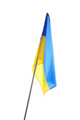 National flag of Ukraine isolated on white