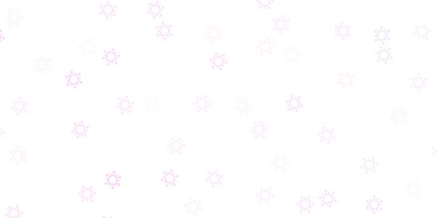 Light purple vector texture with disease symbols.