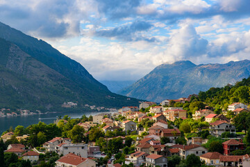 Fototapeta na wymiar Kotor and Gulf of Kotor, a World Heritage Site in Montenegro