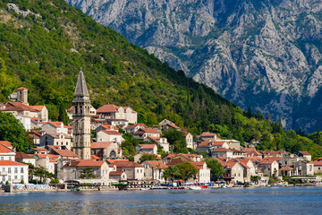 Perast, an old town on the Bay of Kotor in Montenegro