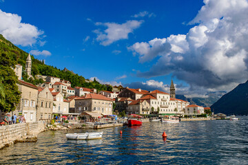 Fototapeta na wymiar Perast, an old town on the Bay of Kotor in Montenegro
