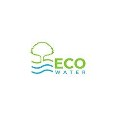 Eco Water Logo Design Vector