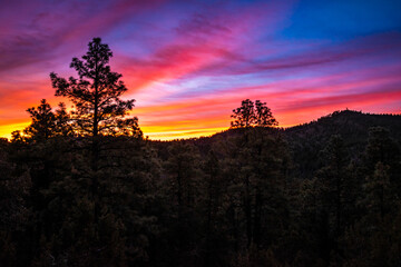 sunset in the mountains