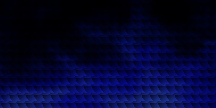 Dark BLUE vector pattern in square style. © Guskova