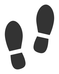 Shoe print symbol walking footprint clue icon.