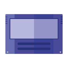 purple videogame console box vector design