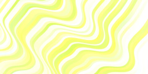 Light Green, Yellow vector backdrop with bent lines.