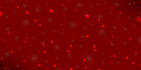 Light Red vector pattern with abstract stars.