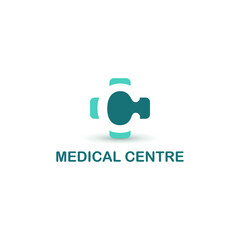Initial letter C on medical cross icon for healthy, health care, and medicine logo design concept vector