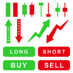 market analysis icon set vector symbol