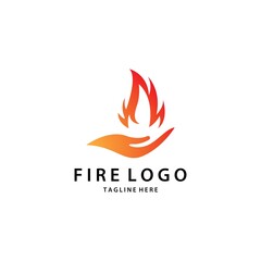 Flame logo template vector