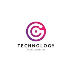 Technology logo template