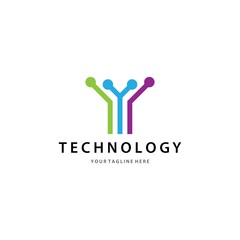 Technology logo template
