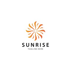 Sun logo template vector