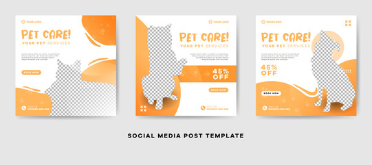 Pet shop promotion social media banner template 