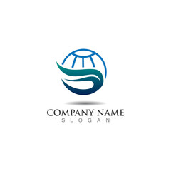 Abstract Globe circle Logo Design Vector Isolated On White Background shape