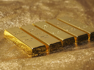 Picture of stack pure 999 gold bar for investment or saving